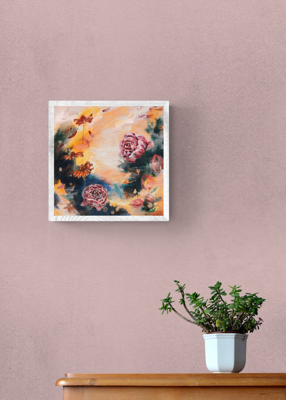 Whimsical floral painting